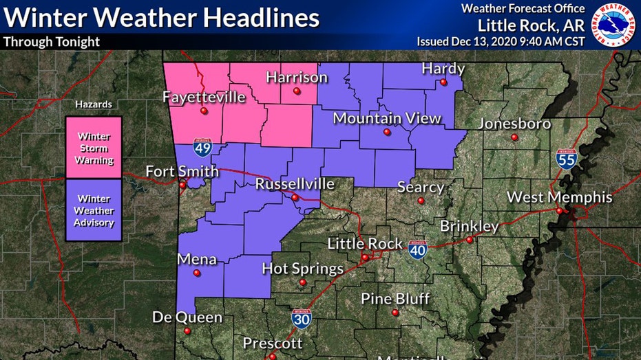 Wintry weather hits Arkansas, sparking winter storm warnings Turbo