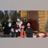 The Mazikowski’s of The Bay Area, California celebrating Covid Christmas. Santa has a face shield. And is sitting behind a 12 foot plexiglass barrier and we are all on the other side of the glass, wearing masks. 2020 ? From Jahnae Mazikowski