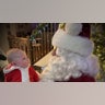 My 3-month old granddaughter, Haley Bowling, seeing Santa (aka grandpa) for the first time in Marana, Arizona.