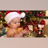 Baby Nelson admiring the decor for his 1st Christmas