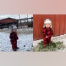 Briar, 1 year old, enjoying his first White Christmas on the farm in Kentucky.