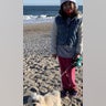 Taking Scooby out for a brisk walk on Wrightsville Beach! Happy Christmas and New Year to all! Love, Athenae G.
