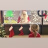 A photo of my daughter Maren McKenna at public school in plymouth,Ma. Santa visited the kids by looking in the classroom windows