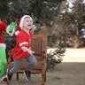 The Grinch vs. a KC Chiefs fan. A surprise visit brought our great grandson off his chair! Merry Christmas to all and to all a goodnight!