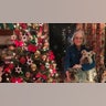 My 92 year old Mom Jean Coker with schnauzers Mardi &amp; Gras on Christmas 2020!