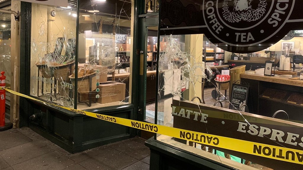 Seattle Antifa militants target first Starbucks in Biden unrest