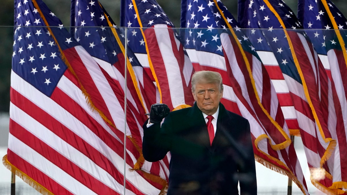 President Trump arrives to speak at a rally Wednesday, Jan. 6, 2021, in Washington. (AP Photo/Jacquelyn Martin)