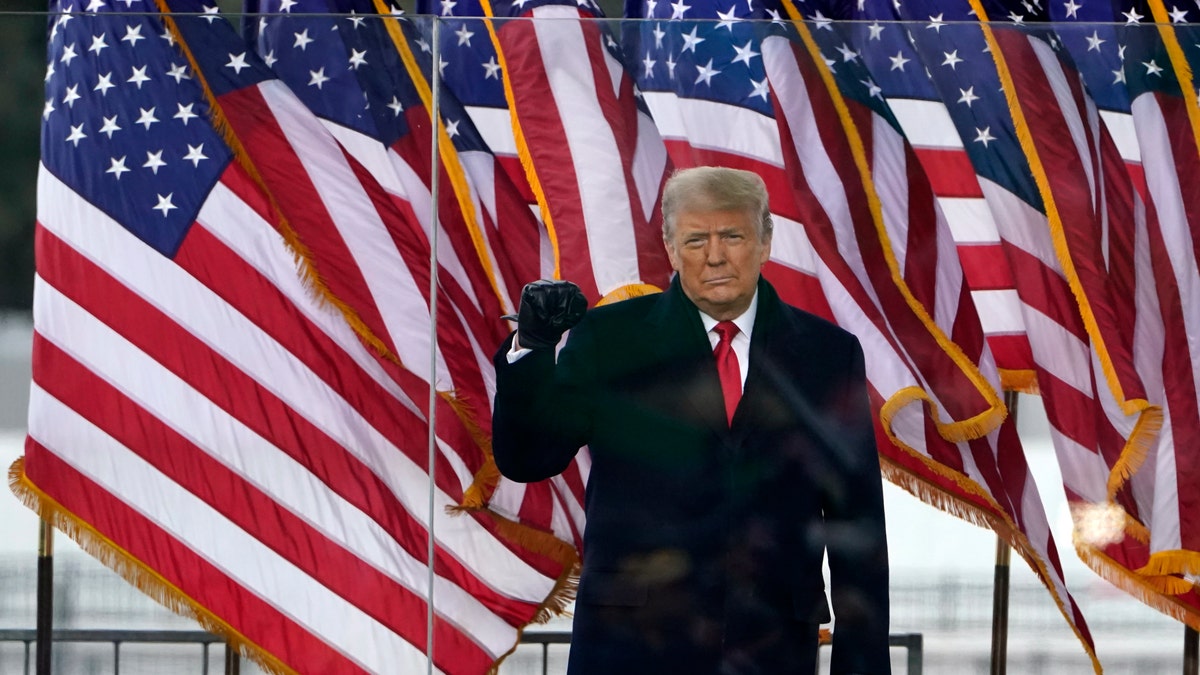 President Trump arrives to speak at a rally Wednesday, Jan. 6, 2021, in Washington. (AP Photo/Jacquelyn Martin)