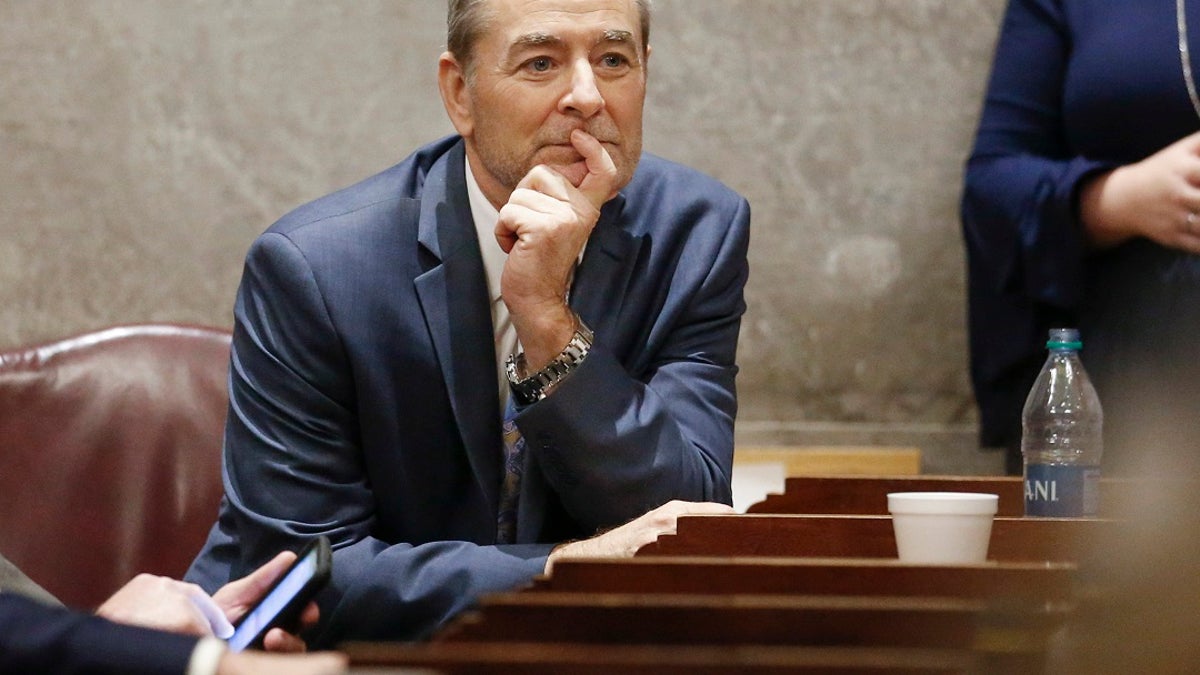 In this Jan. 14, 2020 photo, Rep. Glen Casada, R-Franklin, attends a House session on the first day of the 2020 legislative session in Nashville, Tenn. U.S. Attorney’s Office of Middle Tennessee on Friday says FBI agents have been searching the homes and offices of state lawmakers. U.S. Attorney spokesman David Boling confirmed the searches on Friday included the homes of Casada and state Rep. Robin Smith. (AP Photo/Mark Humphrey, File)
