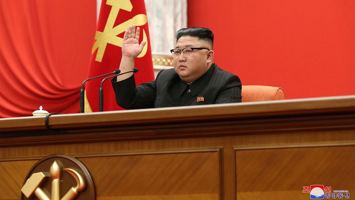 North Korean leader Kim Jong Un attends the ruling party congress in Pyongyang, North Korea, Jan. 10. (Korean Central News Agency via AP)