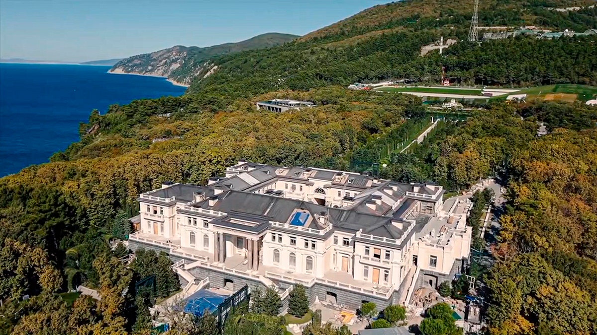 FILE - This frame from video released by Navalny Life YouTube channel on Tuesday, Jan. 19, 2021, shows a view of an estate overlooking Russia's Black Sea. Navalny's team posted the video expose alleging that the lavish "palace" was built for President Vladimir Putin through an elaborate corruption scheme. (Navalny Life YouTube channel via AP, File)