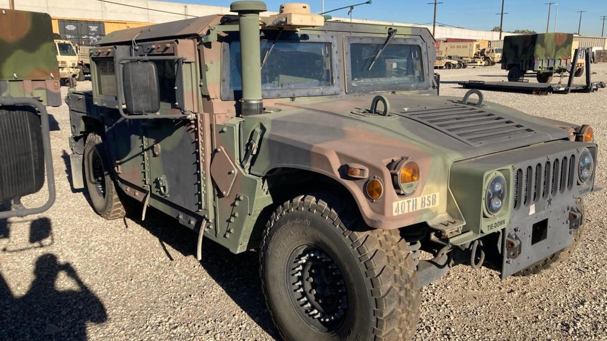 The armored military vehicle was stolen from the National Guard Armory in Bell, Calif., on Friday morning, federal authorities said.