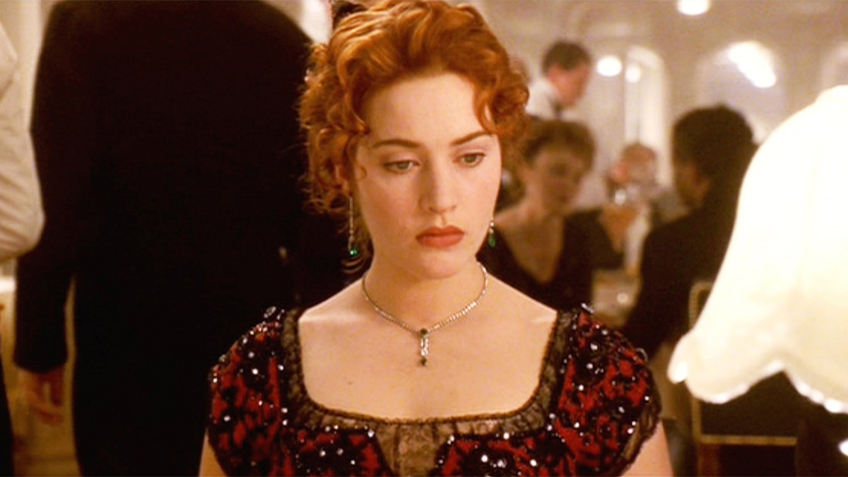 The movie "Titanic", written and directed by James Cameron. Seen here, Kate Winslet as Rose DeWitt Bukater.
