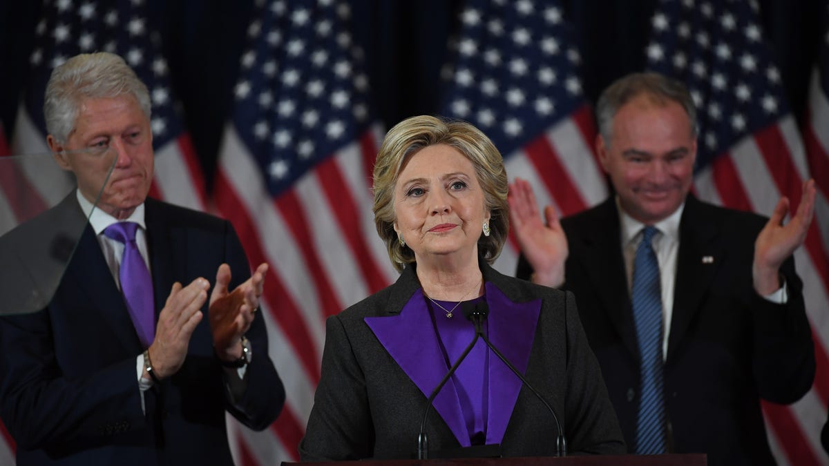 Hillary Clinton at podium