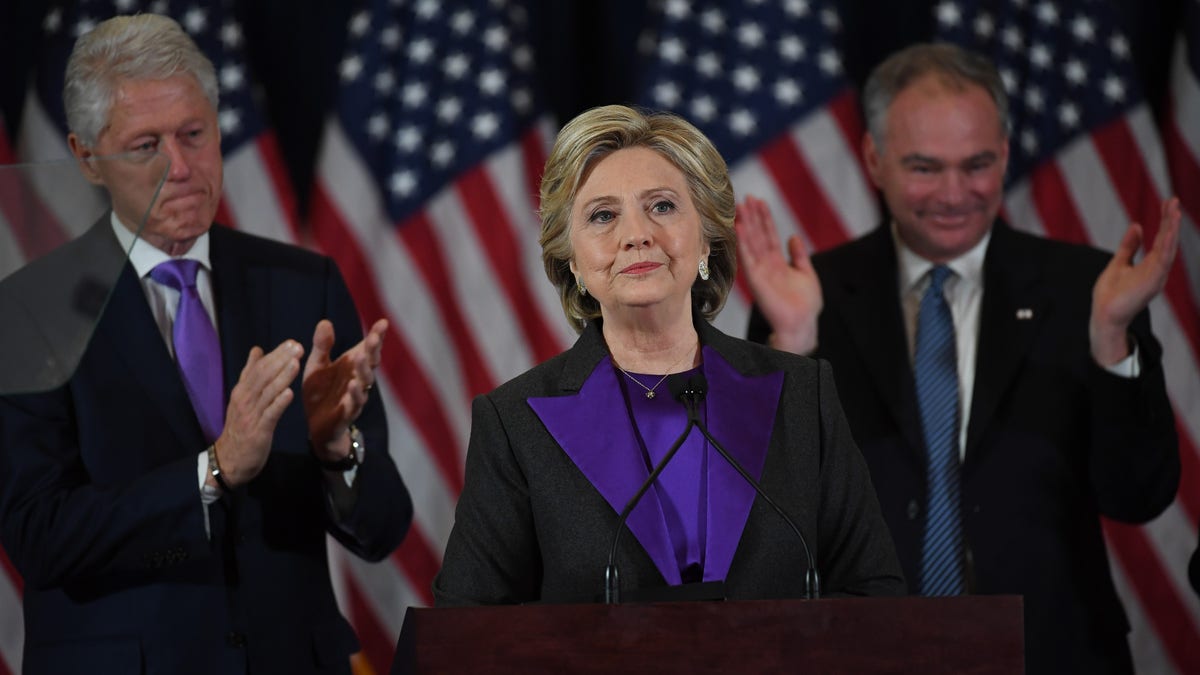 Hillary Clinton at podium