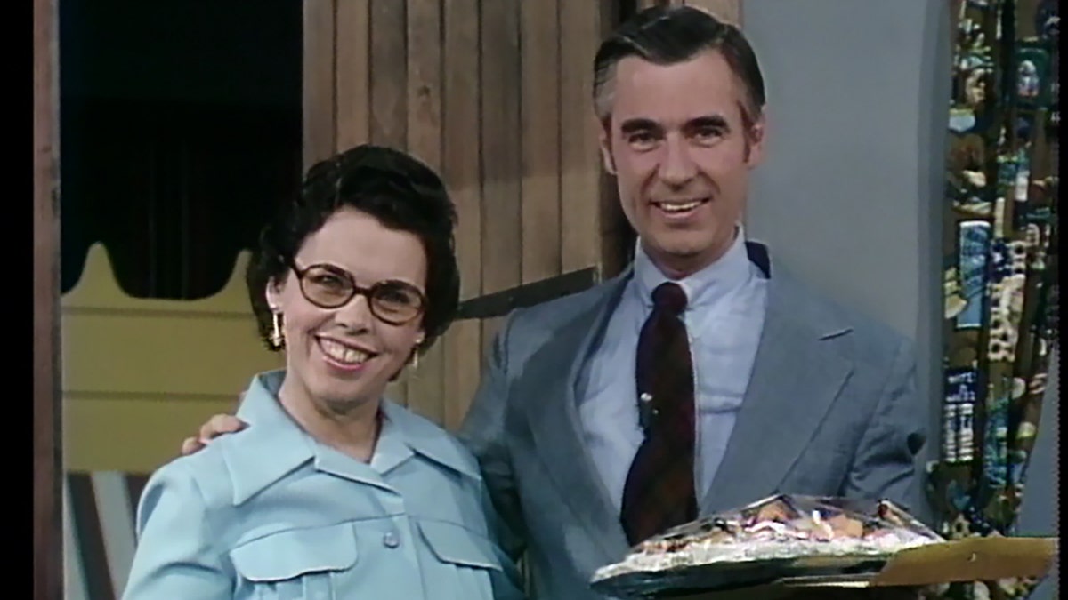 Joanne Rogers (left), wife to TV icon Fred Rogers (right), has died of 'heart issues' at the age of 92.