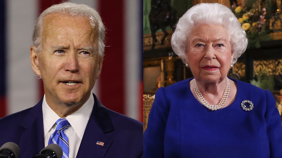 Queen Elizabeth II of England sent a private letter to President Joe Biden (left).