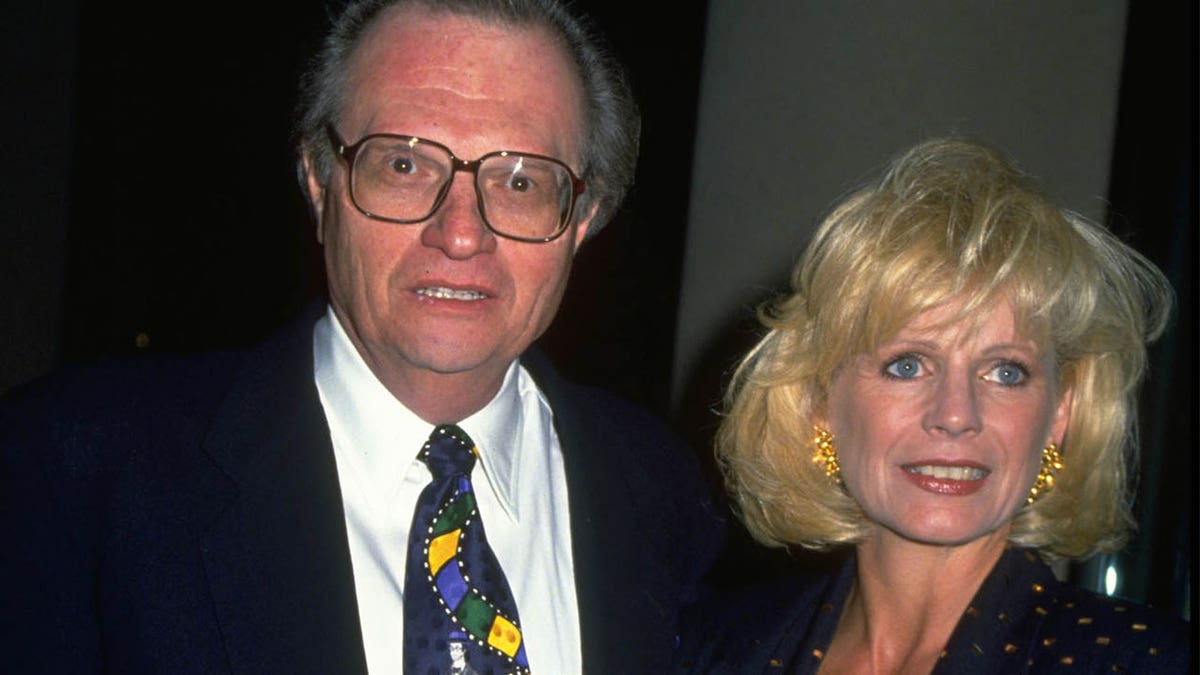 UNDATED FILE PHOTO: Larry King and wife Sharon. (Photo by Diane Freed)