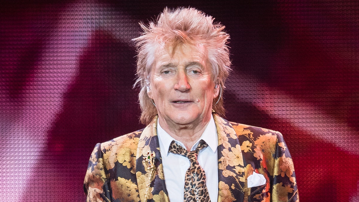 Rod Stewart performing