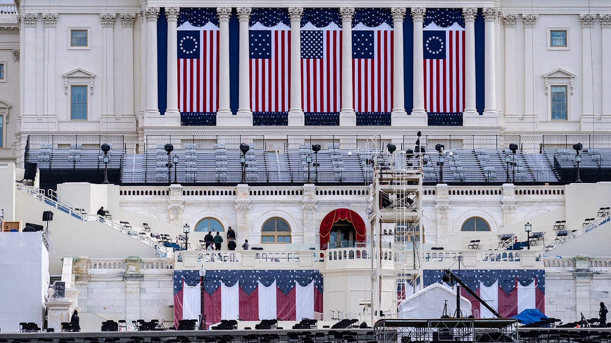The Capitol as security preparations continue leading up to President-elect Joe Biden's inauguration, in Washington, Sunday, Jan. 17, 2021. (AP Photo/J. Scott Applewhite)