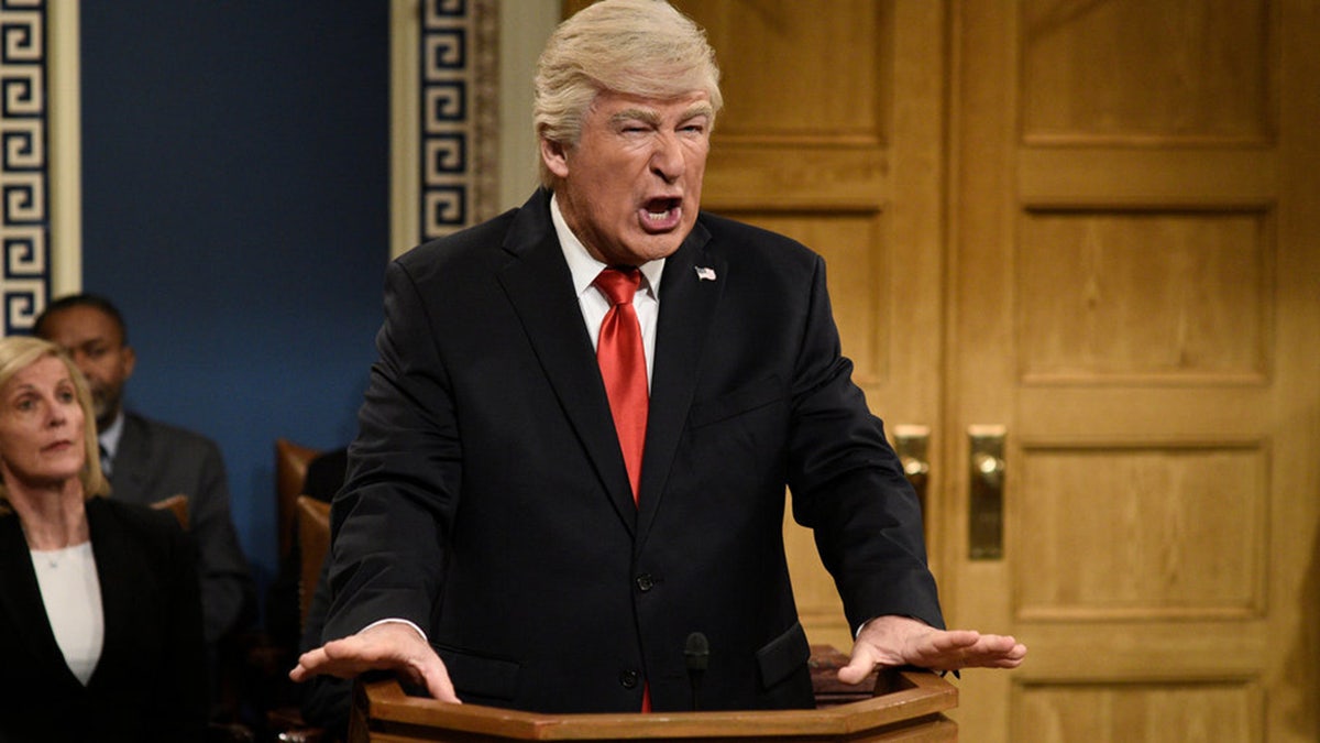 Pictured: Alec Baldwin as Donald Trump during the 'Impeachment Fantasy' cold open on Saturday, February 1, 2020.