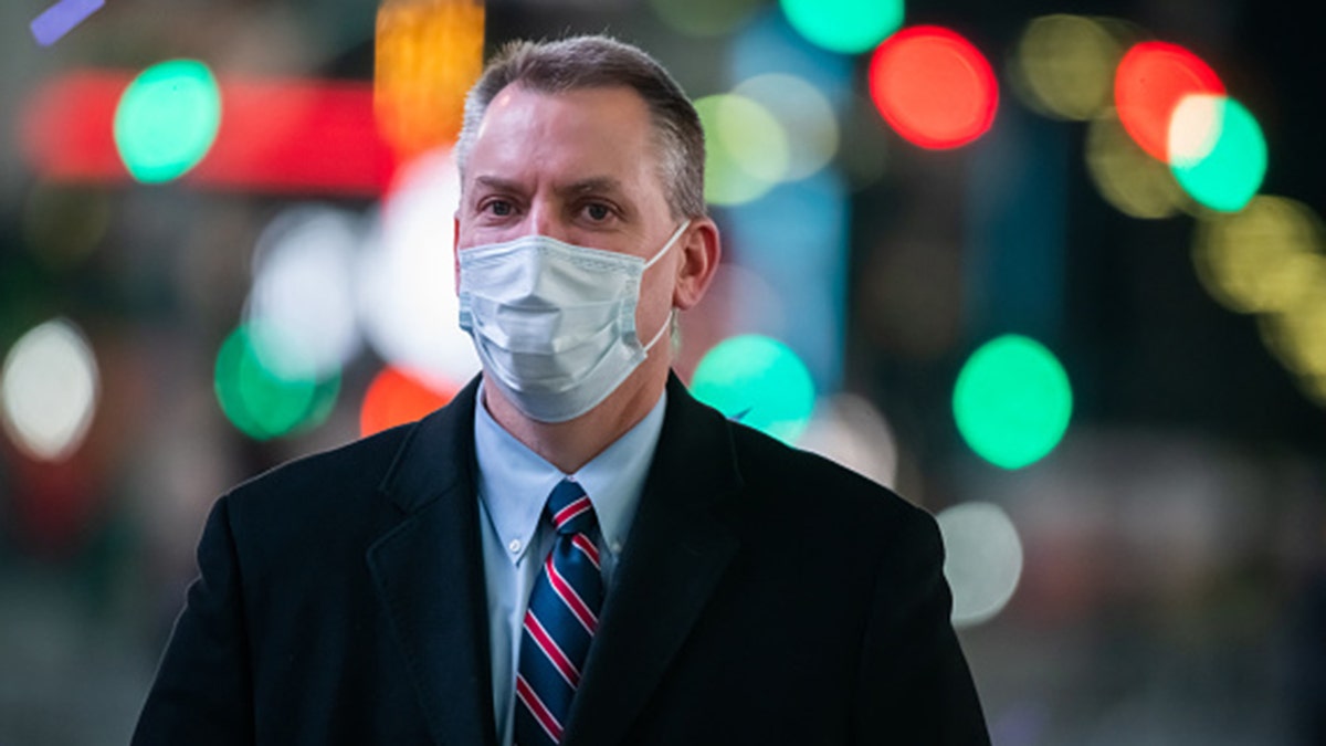 NYPD commissioner Dermot Shea attends the 2021 New Year's Eve celebration in Times Square on Dec. 31, 2020 in New York City.
