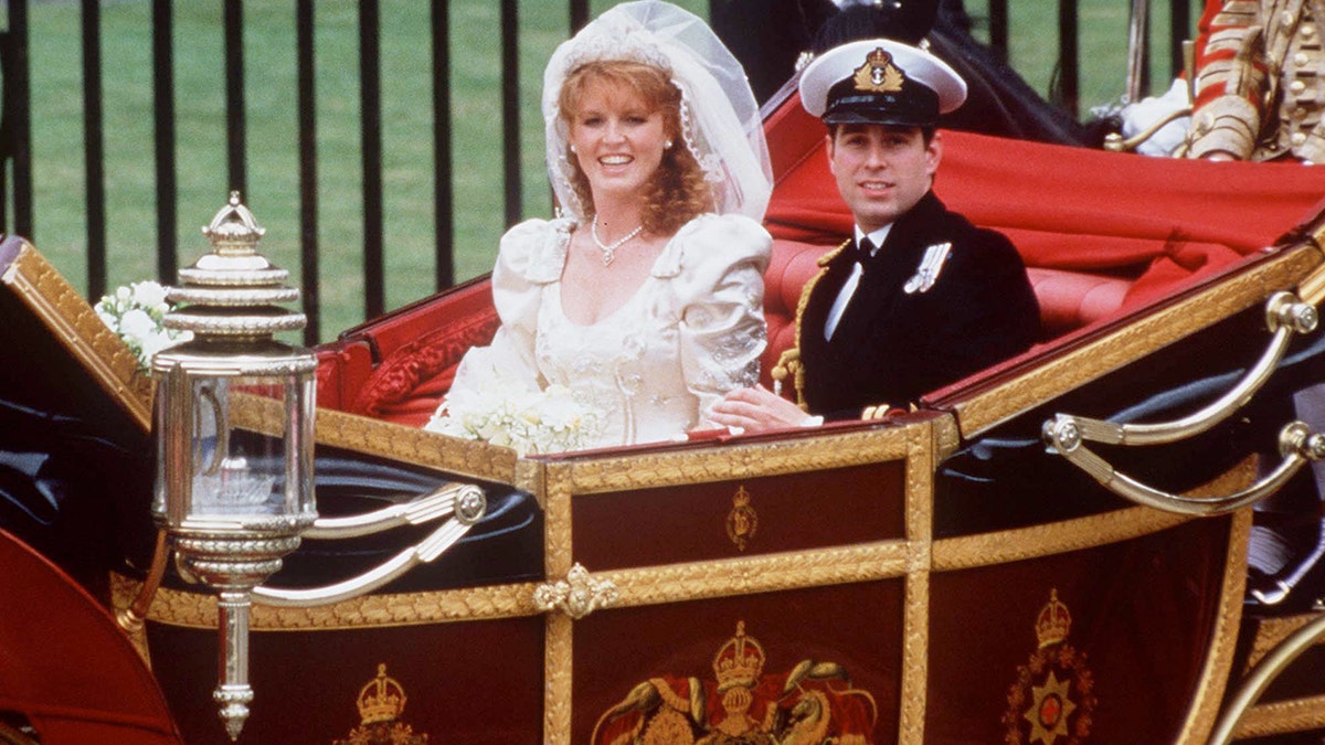 The Duke And Duchess Of York on their wedding day, circa 1986.