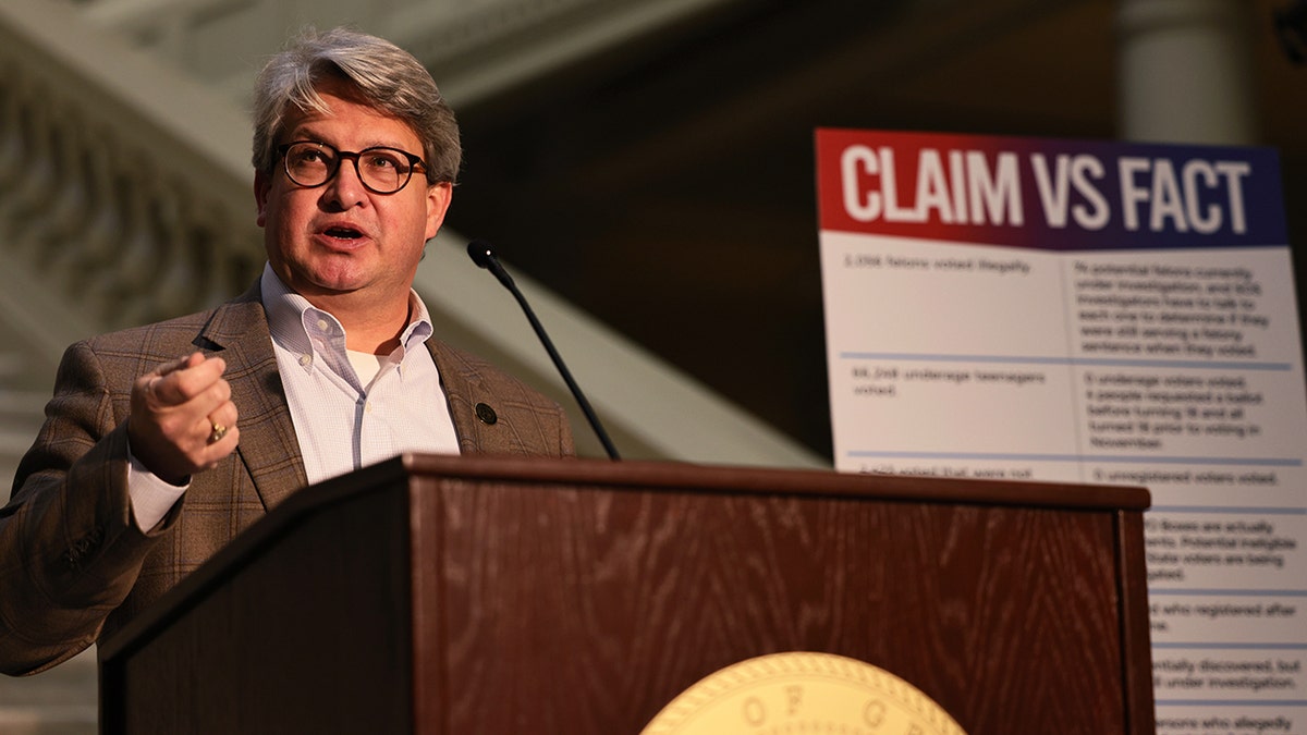 Gabriel Sterling, Georgia's Voting System Implementation manager, speaks during a press conference addressing Georgia's alleged voter irregularities at the Georgia State Capitol on January 04, 2021, in Atlanta, Georgia. (Photo by Michael M. Santiago/Getty Images)