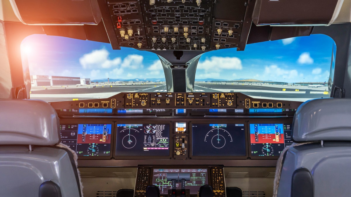 Airplane cockpit