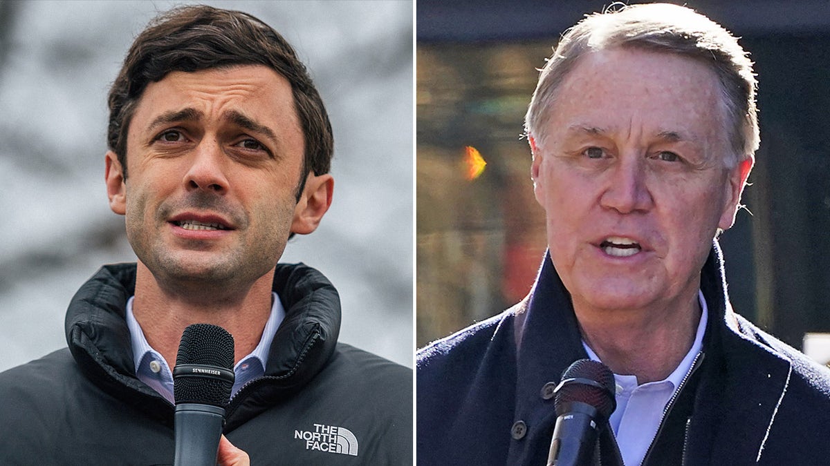 Democratic challenger Jon Ossoff and GOP Sen. David Perdue, the two candidates in Georgia's Senate runoff election