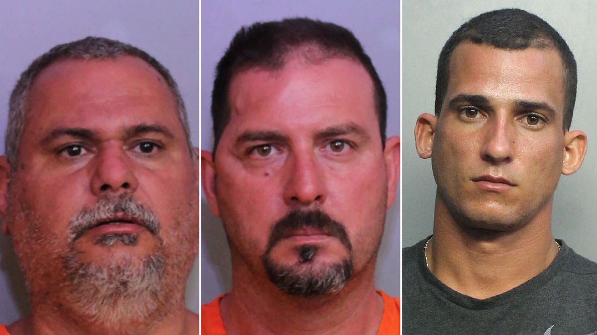 Lazaro Milian, 50, Michel Amalfi, 45, and 27-year-old Rodrigo La Rosa were facing multiple charges, including attempted murder of a law enforcement officer and resisting arrest.