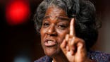 United States Ambassador to the United Nations nominee Linda Thomas-Greenfield testifies during for her confirmation hearing before the Senate Foreign Relations Committee on Capitol Hill, Wednesday, Jan. 27, 2021, in Washington. (Greg Nash/Pool via AP)