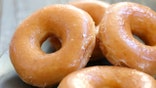 Glazed donuts background image.