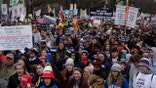 Pro-life demonstrators hold signs during the March for Life 2020 rally in Washington D.C., U.S. on Jan 24, 2020. President Donald Trump became the first sitting president to address the anti-abortion rally on the National Mall on Friday as he courts conservative voters before the November elections. Photographer: Yuki Iwamura/Bloomberg via Getty Images