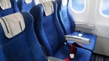 seat rows in a commercial airplane cabin