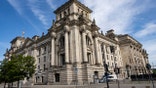 29 June 2020, Berlin: Exterior view of the Reichstag. At the Reichstag building in Berlin a chipboard was burned in the night from Monday to Monday. Photo: Paul Zinken/dpa (Photo by Paul Zinken/picture alliance via Getty Images)