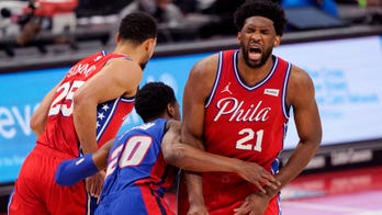 Embiid hits late free throws, 76ers beat Pistons 114-110