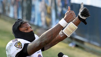 Ravens' Lamar Jackson: 'No reason' for handshake after beating Titans, defends team's logo celebration