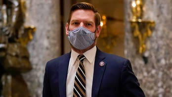 Eric Swalwell claims ICE agents are running around ‘like masked bank robbers terrorizing women’