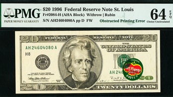 $20 bill with banana sticker expected to sell for upwards of $125G