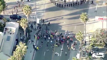 San Diego police declare 'unlawful assembly' as Trump supporters, counter-protesters face off