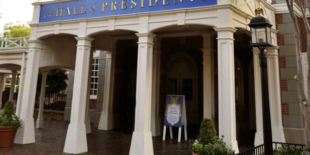 The educational attraction, located in Disney's Magic Kingdom Park, features moving and talking audio-animatronic replicas of all of America's Presidents.  (Disney)