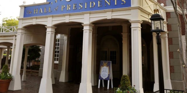 The educational attraction, located in Disney's Magic Kingdom Park, features moving and talking audio-animatronic replicas of all of America's Presidents.  (Disney)