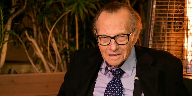 Larry King poses for portrait as the Friars Club and Crescent Hotel honor him for his 86th birthday at Crescent Hotel on November 25, 2019 in Beverly Hills, California. He died in January at age 87