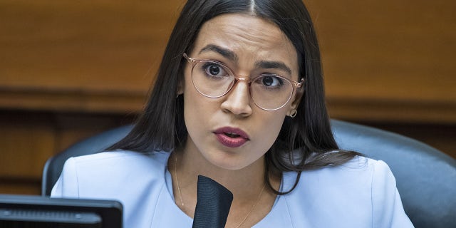 Rep. Alexandria Ocasio-Cortez saw that Congress is looking into media literacy initiatives to help rein in the press to combat misinformation in the wake of last week’s deadly breach of the U.S. Capitol. (Photographer: Tom Williams/CQ Roll Call/Bloomberg via Getty Images)