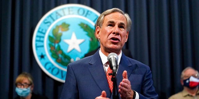 Texas Gov. Greg Abbott speaks at a news conference where he gave an update on Texas' response to COVID-19, Thursday, September 17, 2020, in Austin, Texas.  (AP Photo / Eric Gay)