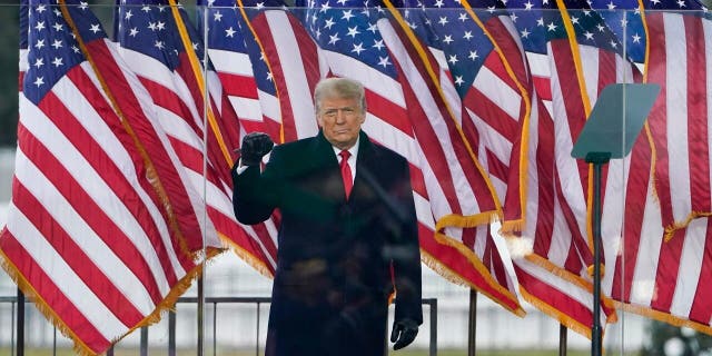 President Trump arrives to speak at a rally Wednesday, Jan. 6, 2021, in Washington. (AP Photo/Jacquelyn Martin)
