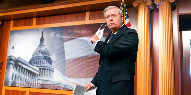 Sen. Lindsey Graham, R-S.C., was verbally harassed on Friday before boarding a flight at Reagan National Airport in Washington, D.C. (AP Photo/Manuel Balce Ceneta)