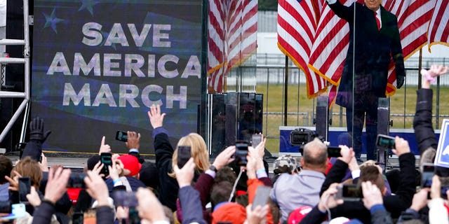 In this Jan. 6, photo, President Donald Trump arrives to speak at a rally in Washington. Although pro-democracy and human rights activists around the globe were stunned to see a raging mob storm the U.S. Capitol, they say they were heartened and inspired because the system ultimately prevailed. (AP Photo/Jacquelyn Martin, File)