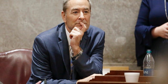 In this Jan. 14, 2020 photo, Rep. Glen Casada, R-Franklin, attends a House session on the first day of the 2020 legislative session in Nashville, Tenn. U.S. Attorney’s Office of Middle Tennessee on Friday says FBI agents have been searching the homes and offices of state lawmakers. U.S. Attorney spokesman David Boling confirmed the searches on Friday included the homes of Casada and state Rep. Robin Smith. (AP Photo/Mark Humphrey, File)